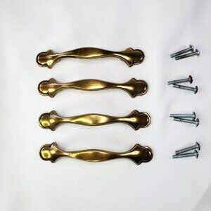 VTG Amerock Brass Ornate Cabinet Handle Drawer Pull Rustic Finishes Regency